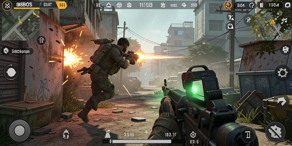 Tampilan gameplay menarik dari 88BOS dalam aksi TPS.