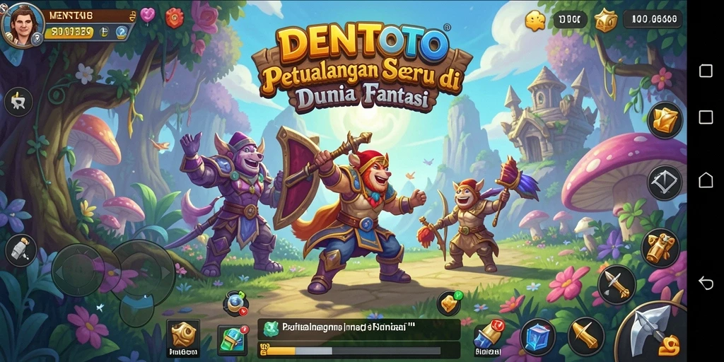 Tampilan gameplay DENTOTO yang menarik dan penuh aksi petualangan.
