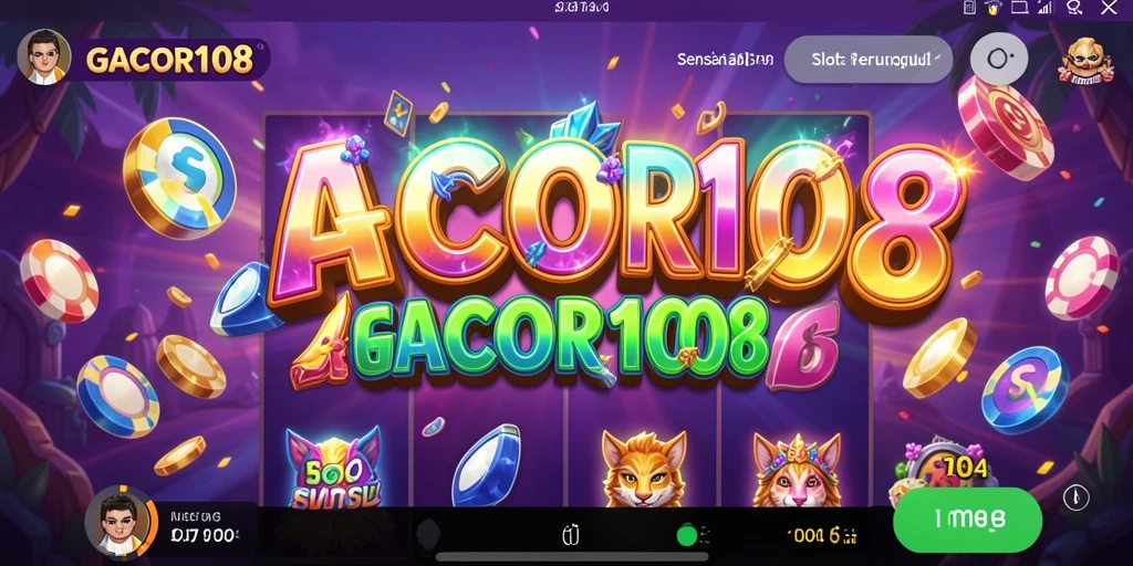 Tampilan screenshot utama GACOR108 dengan desain slot yang memukau.