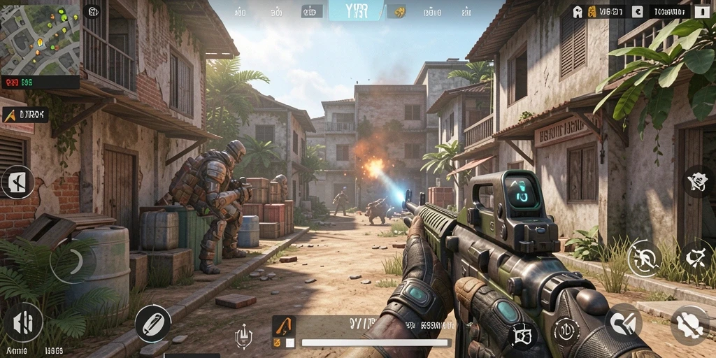Gameplay seru dari YYRR dengan aksi tembak-menembak yang intens.